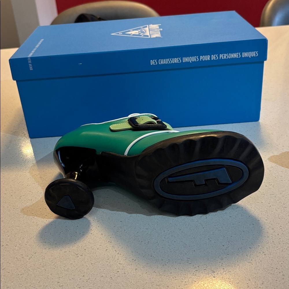 John Fluevog Green and White Heeled Shoes - Picture 4 of 5